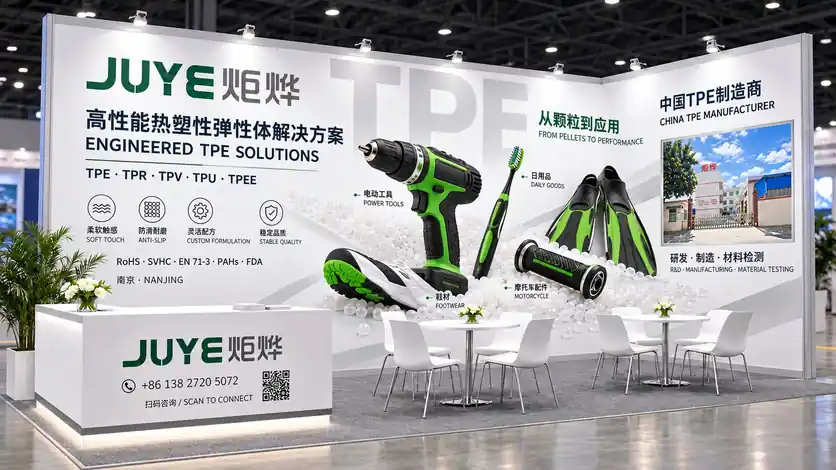 거엽과기는 2026 중국국제플라스틱전에 참가하여 TPE, TPR, TPV, TPU, TPEE 소재 및 개질 서비스를 소개하고, 난연 TPE, 대전방지 TPE 및 PC/ABS, PA 기재 오버몰딩 소재 선정 지원을 제공합니다. 많은 상담과 교류를 환영합니다.